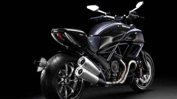 2011 Ducati Diavel Carbon Back Pose In Black Color